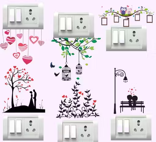 Love Heart Switch Board Sticker 